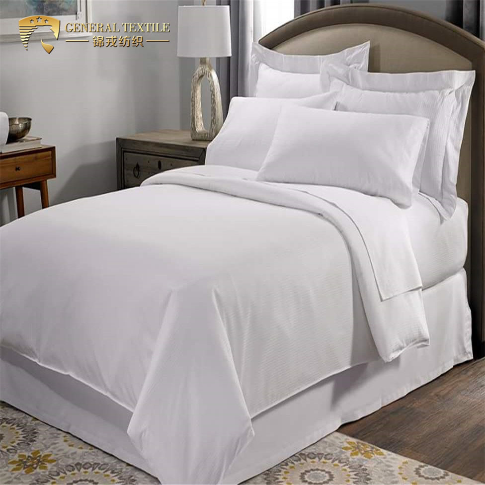 Luxury Full Cotton King Size 4 Pieces Hilton Hotel Bedding Sheet Sets