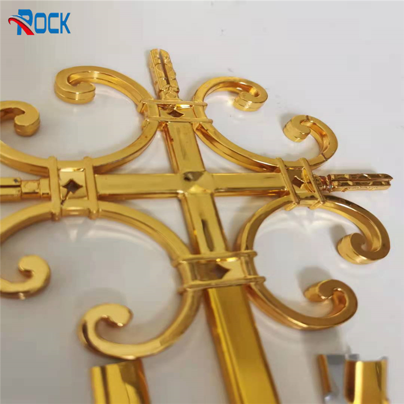 5*8 Decorative Gold Plastic Flower with Aluminum Georgian Bar for Other Door
