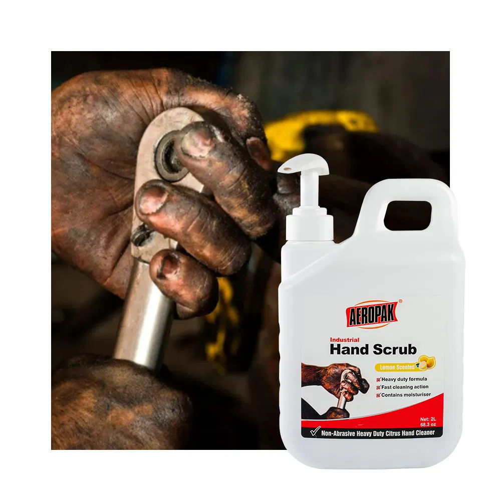 Aeropak 2L Bucket Skin-Moisturizing Industrial Hand Degreasing Scrub for Oil & Grease off with Abrasive Granules