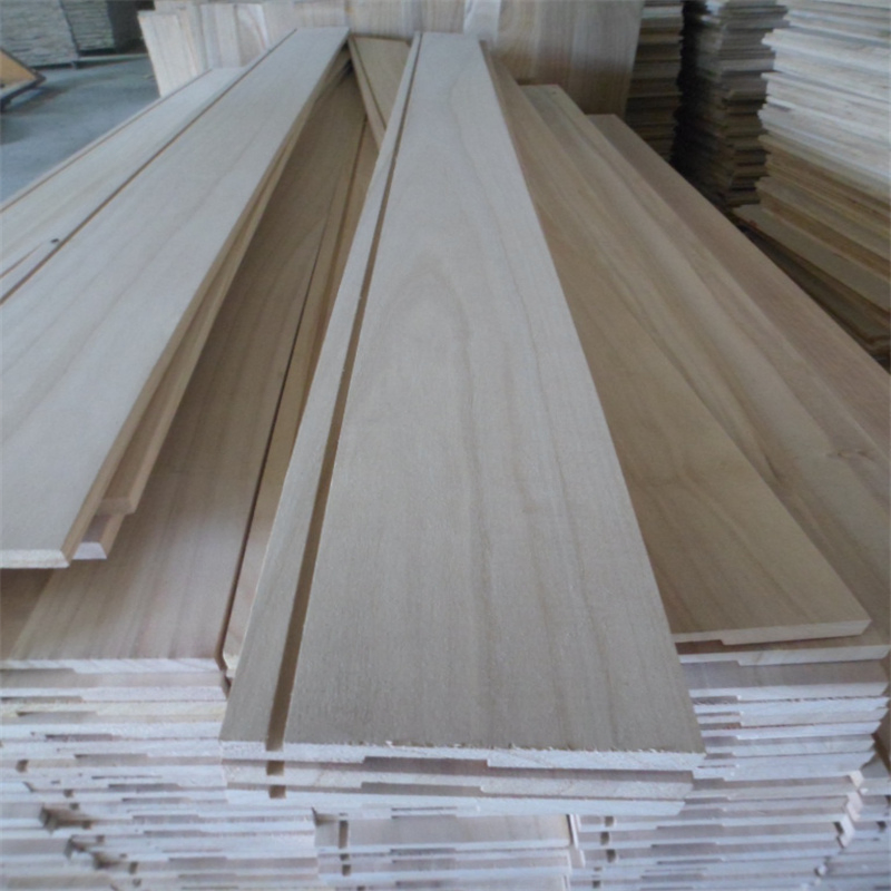 Solid Wood Drawer Board Paulownia Poplar Edge Glued Wood Panels Factory