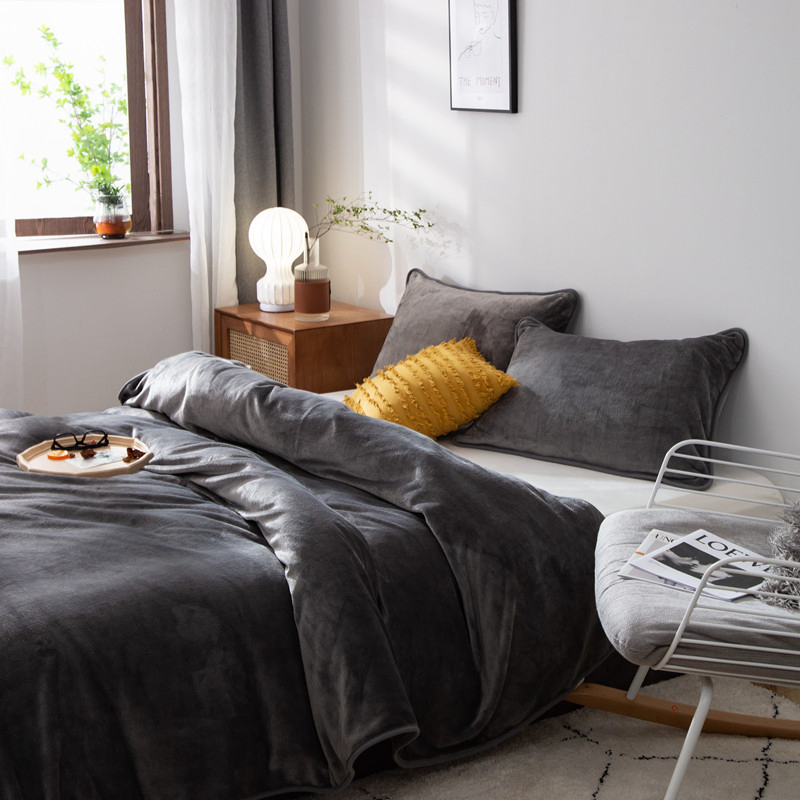 Soft Elegant Solid Color Lightweight Anti-Static Faux Fur Bed Blanket