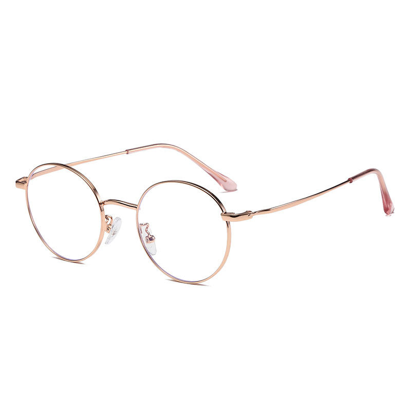 Wholesale Adults Round Metal Frames Anti Blue Light Blocking Gaming Glass Glasses