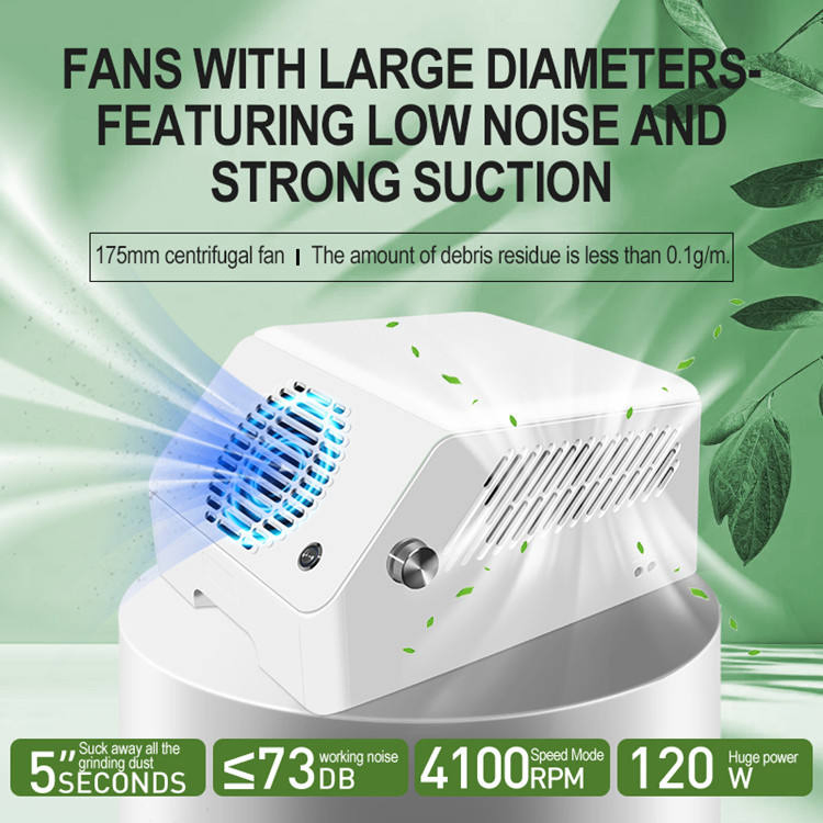 120W Strong Manicure Nail Dust Vacuum Cleaner with Hand Pillow