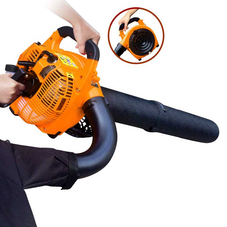 3 in 1 Blower Fan 25.4cc Air Blower Vacuum Air-Cooled Mobile Leaf Blower Machine Vacuum Cleaner Leaf Dust Air Blower for Home Garden (EBV260LDP)