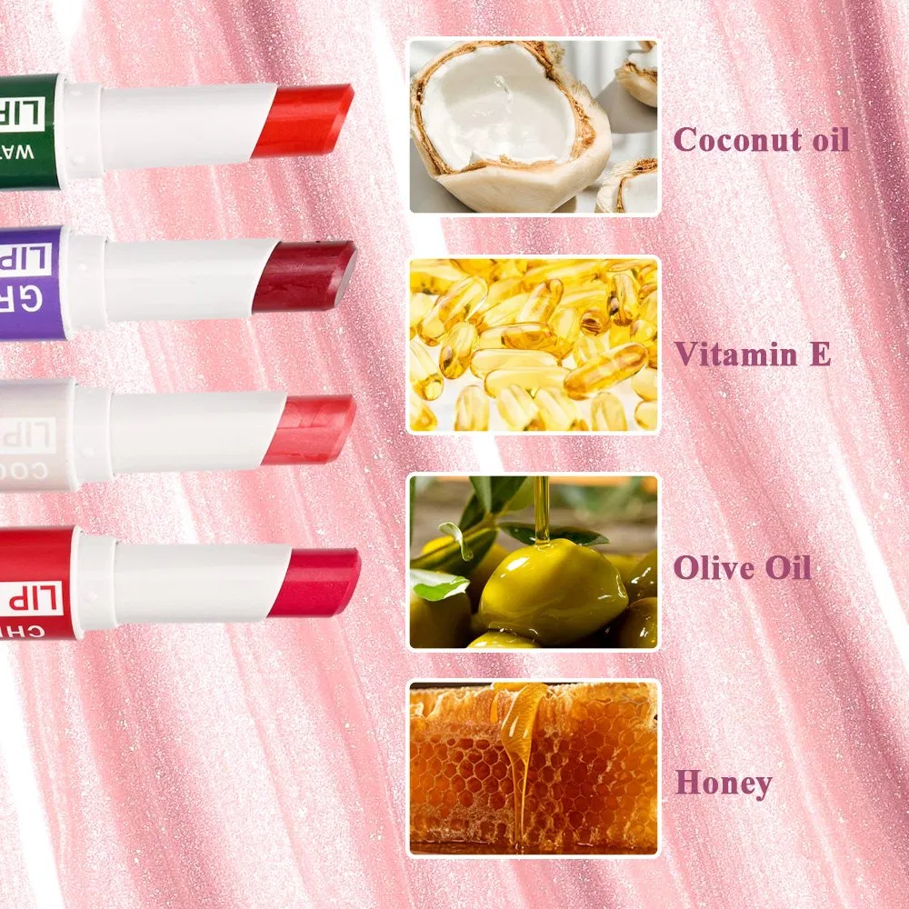 OEM Brightening Color Changing Coconut Honey Fruit Extract Lip Balm