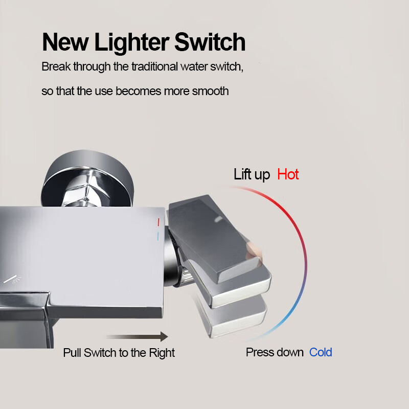 Hot Sale Wall Mounted Multi Function Button Polished Bathroom Shower Set Four Functions with Spray Gun