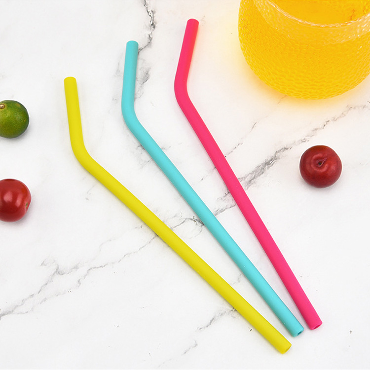 Silicone The Reuse of Color Food Grade Milk Tea Baby Straws