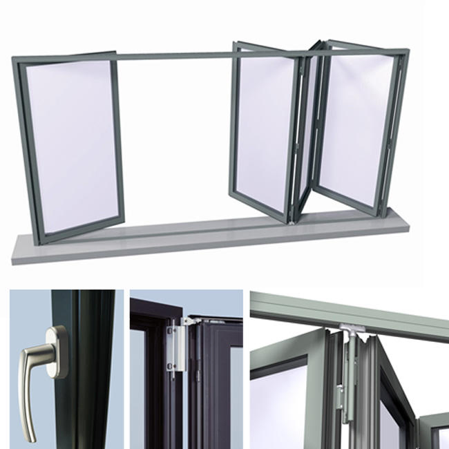 High Quality Aluminum Fold Pull up Flip out Window