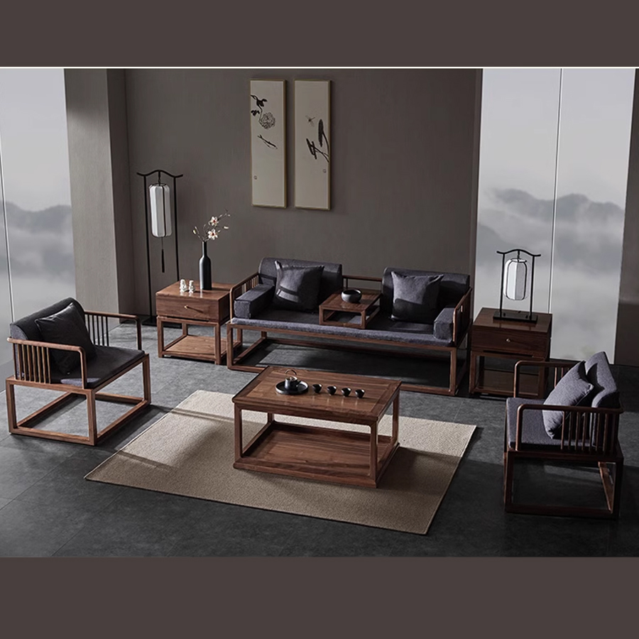 Мебель массив дерева китайский стиль диван кровать шкаф