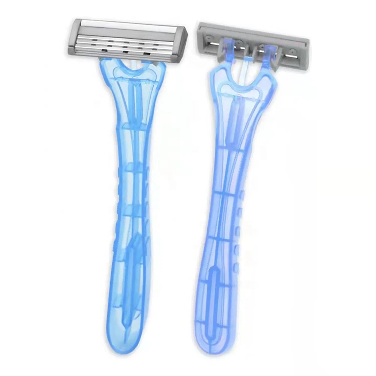Razor Has Pivoting Head Plastic Handle and 3 Blades Razor for Men