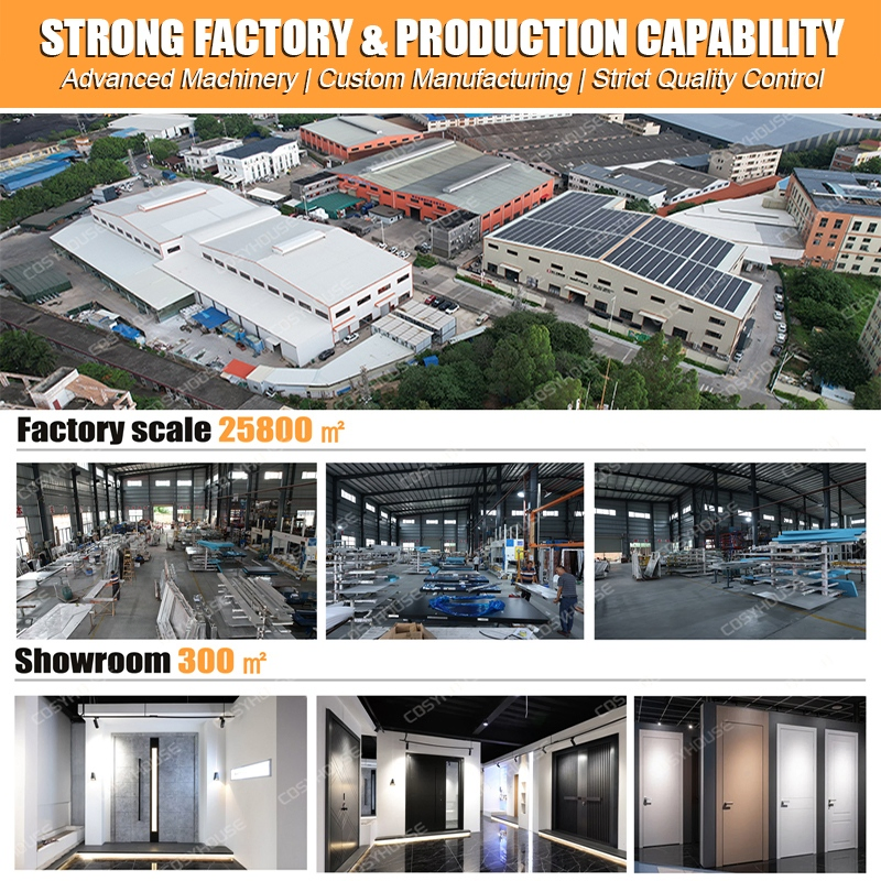 Cosyhouse Modern Solid Wood Interior Door Wooden Bedroom Door Soundproof Solid Core with Frame for Houses and Apartments