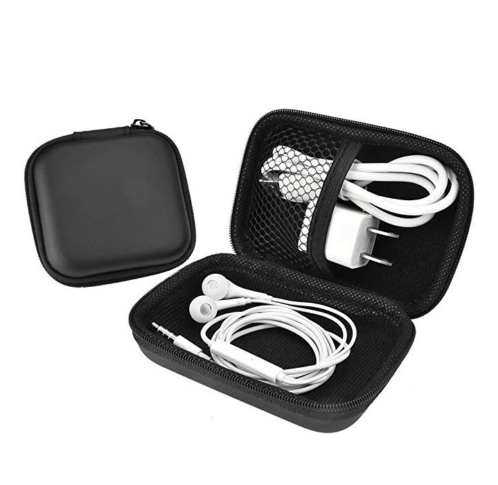 Чехол для наушников EVA квадратный, влагозащитный, с логотипом