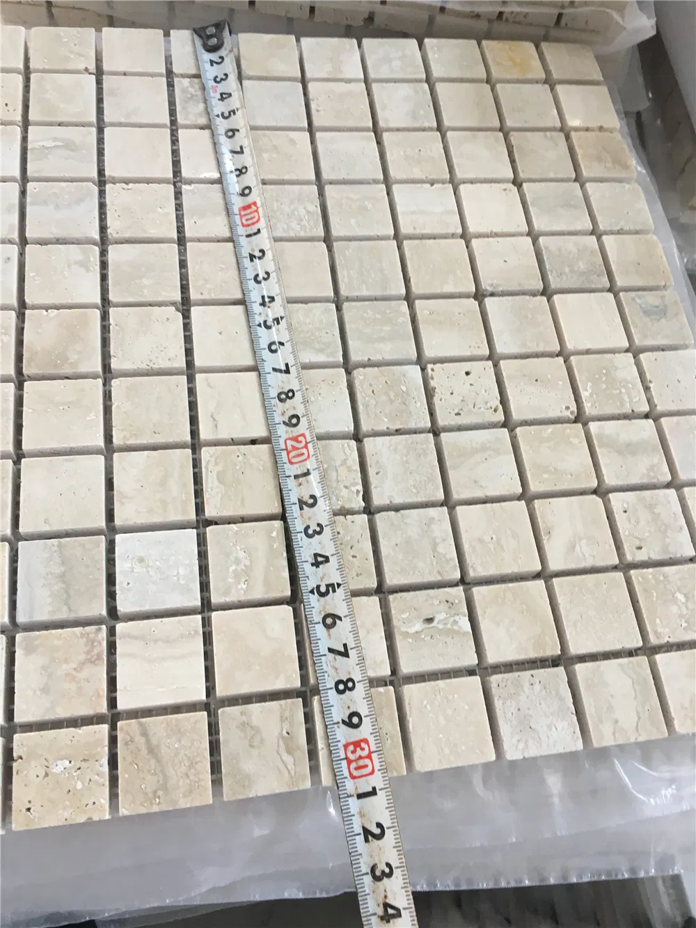 Travertine/Marble Stone Mosaic Building Material Beige Mosaic Tile