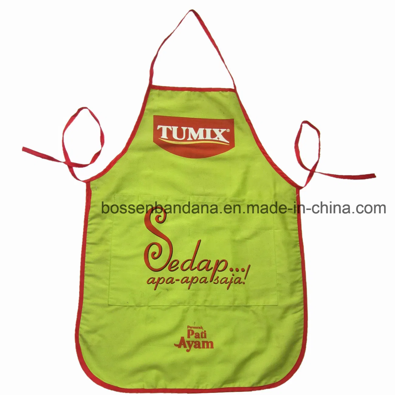 China Factory Produce Custom Logo Printed Cotton Twill T/C Kitchen Bib Apron