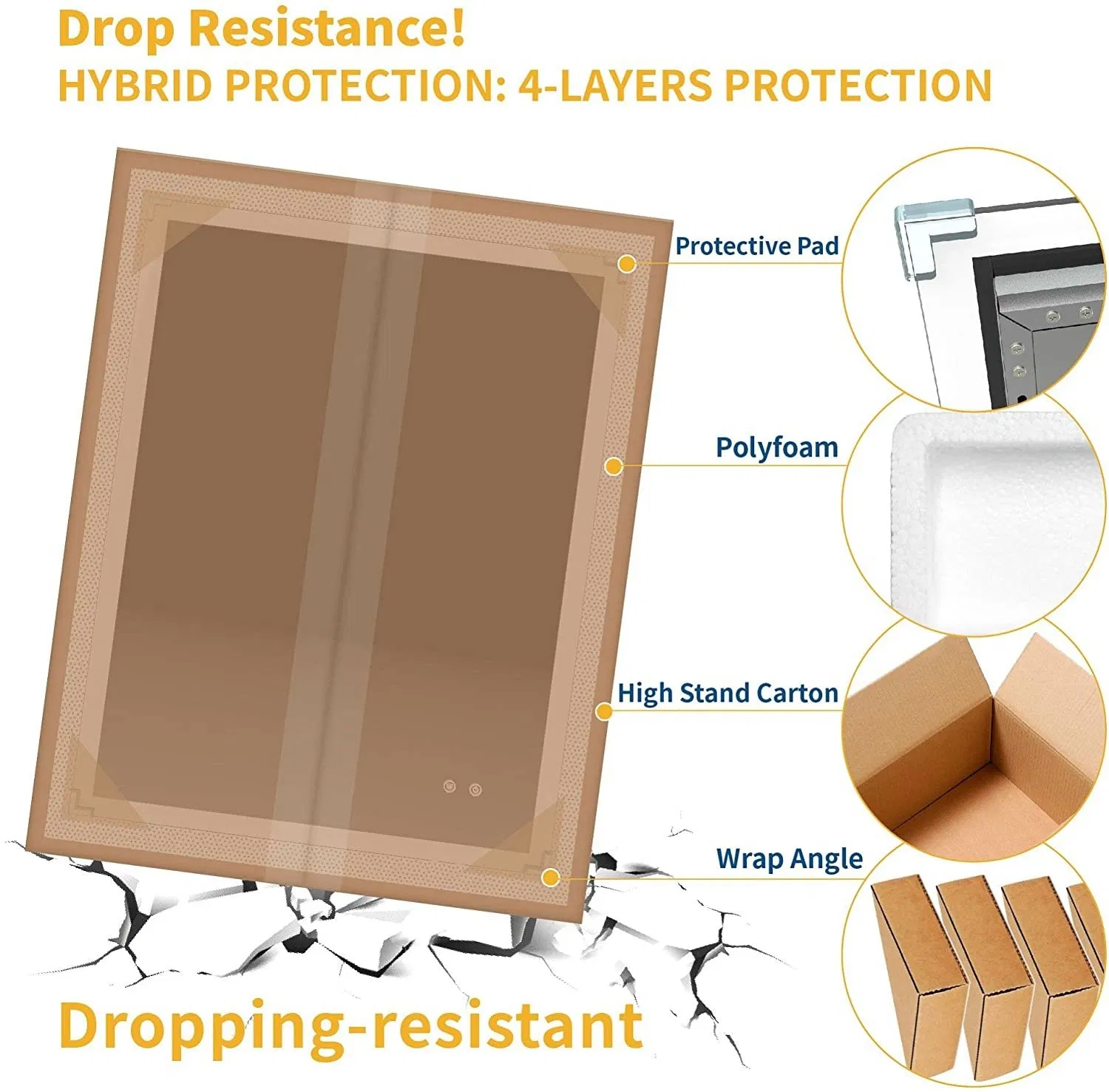 Chic Round LED Wall Mirror with Sleek Metal Frame Design