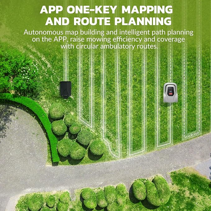 APP Control Self-Charging Boundary Wireless Collision Avoidance Robotic Lawnmower for Medium Yards