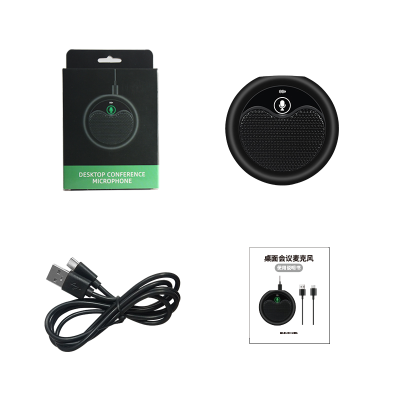 Desktop Conference Microphone Condenser 360 Degree Omni-Directional Noise Reduction USB Microphones