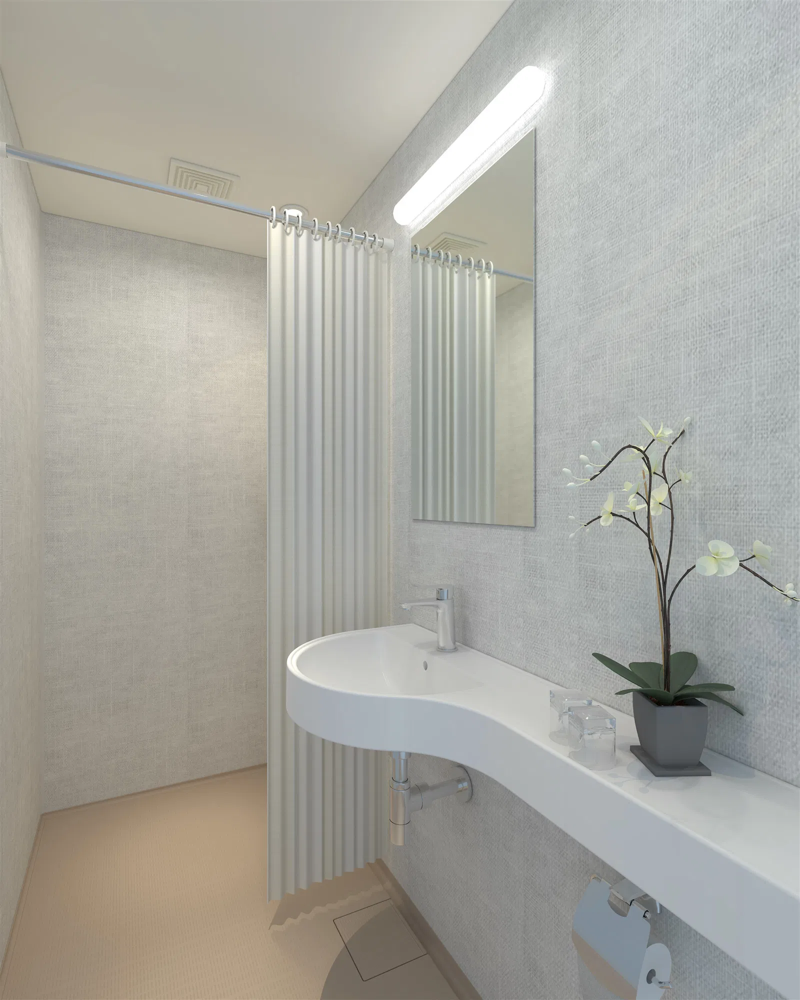 Easy Installation Modular SMC Bathroom with Modern Design for Prefab House Projects