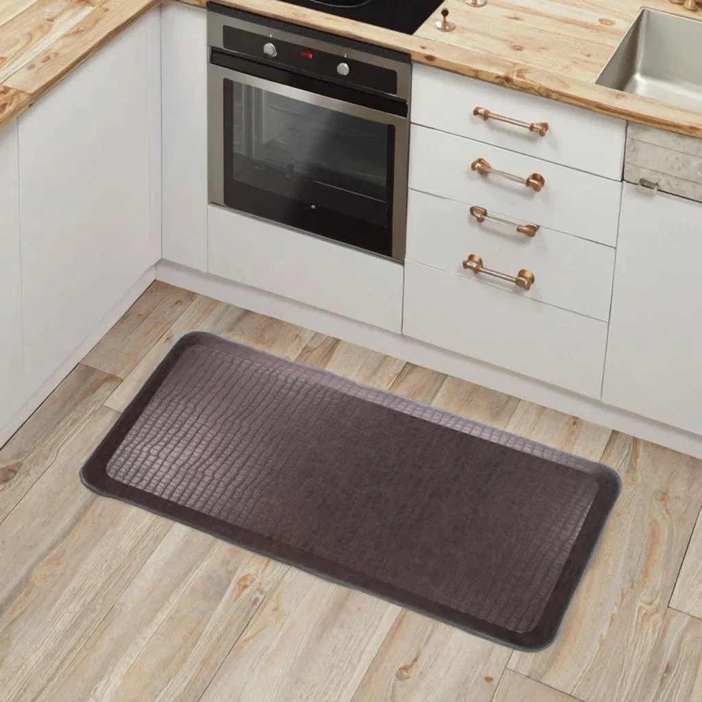 Custom Design Recycled PU Foam Core Anti-Fatigue Kitchen Office Standing Mat with PVC Top Layer