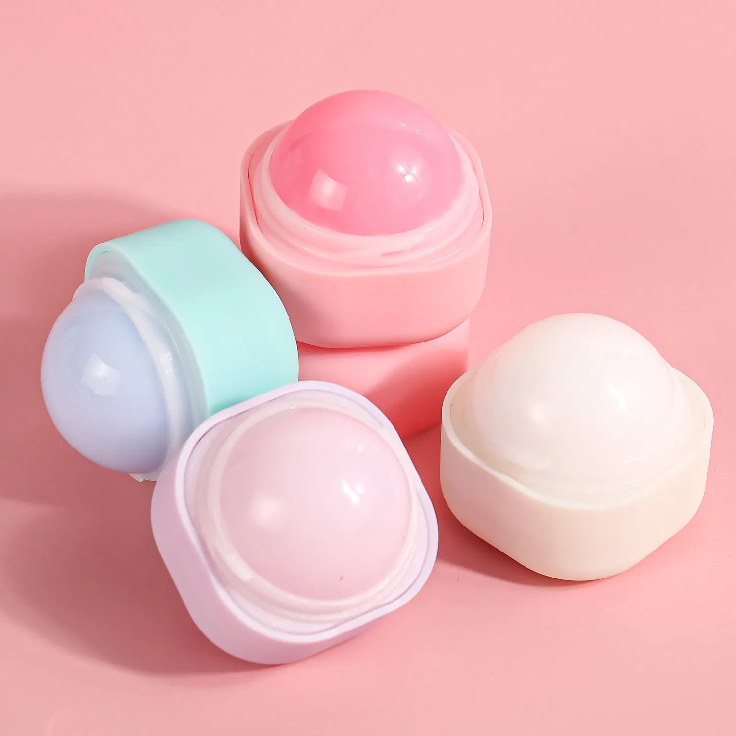 Square Ball Design Nourishing Organic Matte Lip Balm for Smooth and Soft Lips