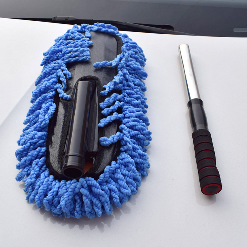 Car Wax Mop Cleaning Washing Nanofiber Dust Removal Cotton Telescopic Brush Esg12895