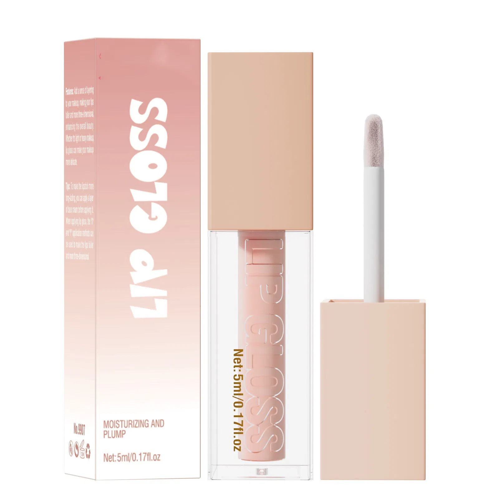 Wholesale Customization Natural Shine Soft Classic Moisturizing Plumping Professional Lip Gloss