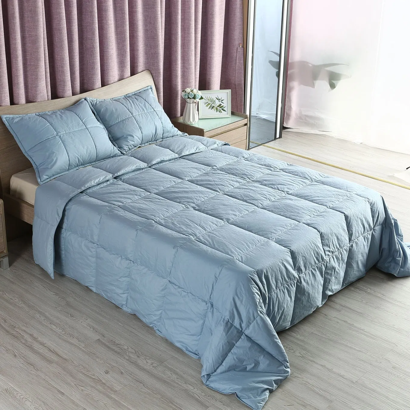 Hot Sales 100% Cotton Fabric White Duck Down Comforter