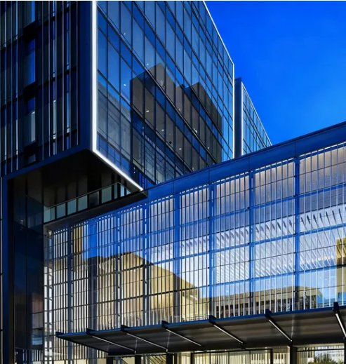 Exterior Building Envelope Glass Curtain Wall System with Customized Engineering Design