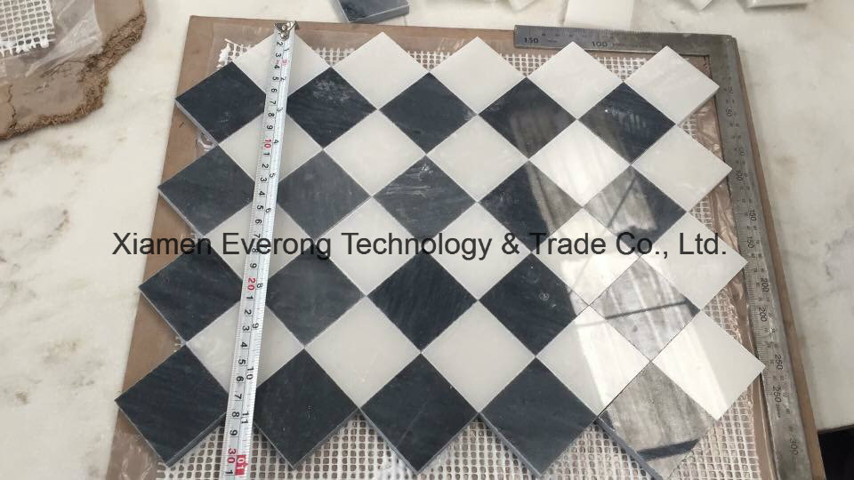 White&Black Marble Mosaic/Crystal White Marble/Art Mosaic for Wall Cladding/Bathroom