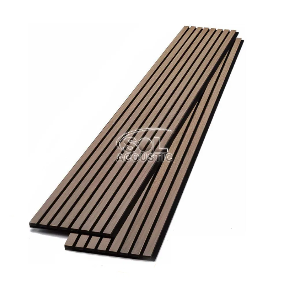 Sol Acoustic High Quality Soundproof Wall MDF Akupanel Wood Slatted Felt Panels