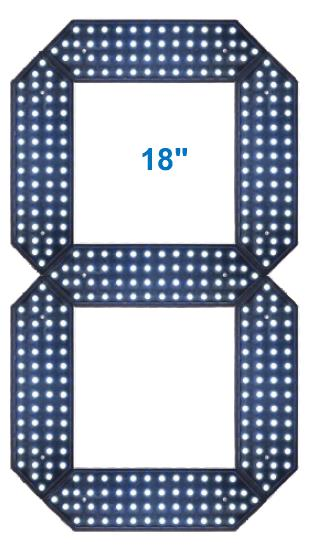 RoHS Approved 18 Inch Assembly 7 Segment LED Display with Waterproof for Outdoor or Semi-Outdoor Application