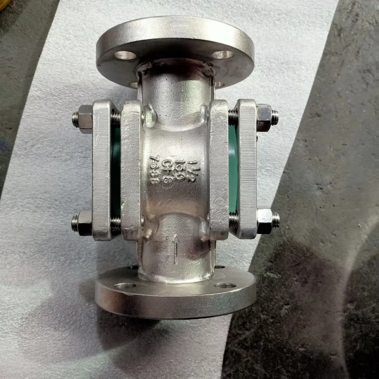 Ss/CS Sight Glass Flow Indicator Valve Dual Window Flange Indicator