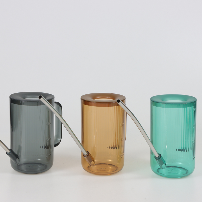 Premium 1L Transparent Plastic Watering Can with Handles