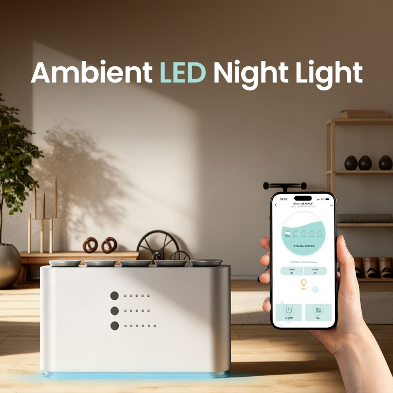 Luxury 5-in-1 Waterless Aluminium Aroma Diffuser Essential Oil Diffuser for Home