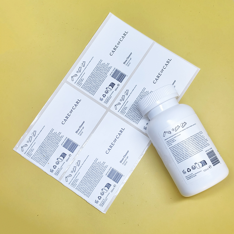 Packaging Label Sticker for Shoe Cleaning with High Quality Digital Printing
