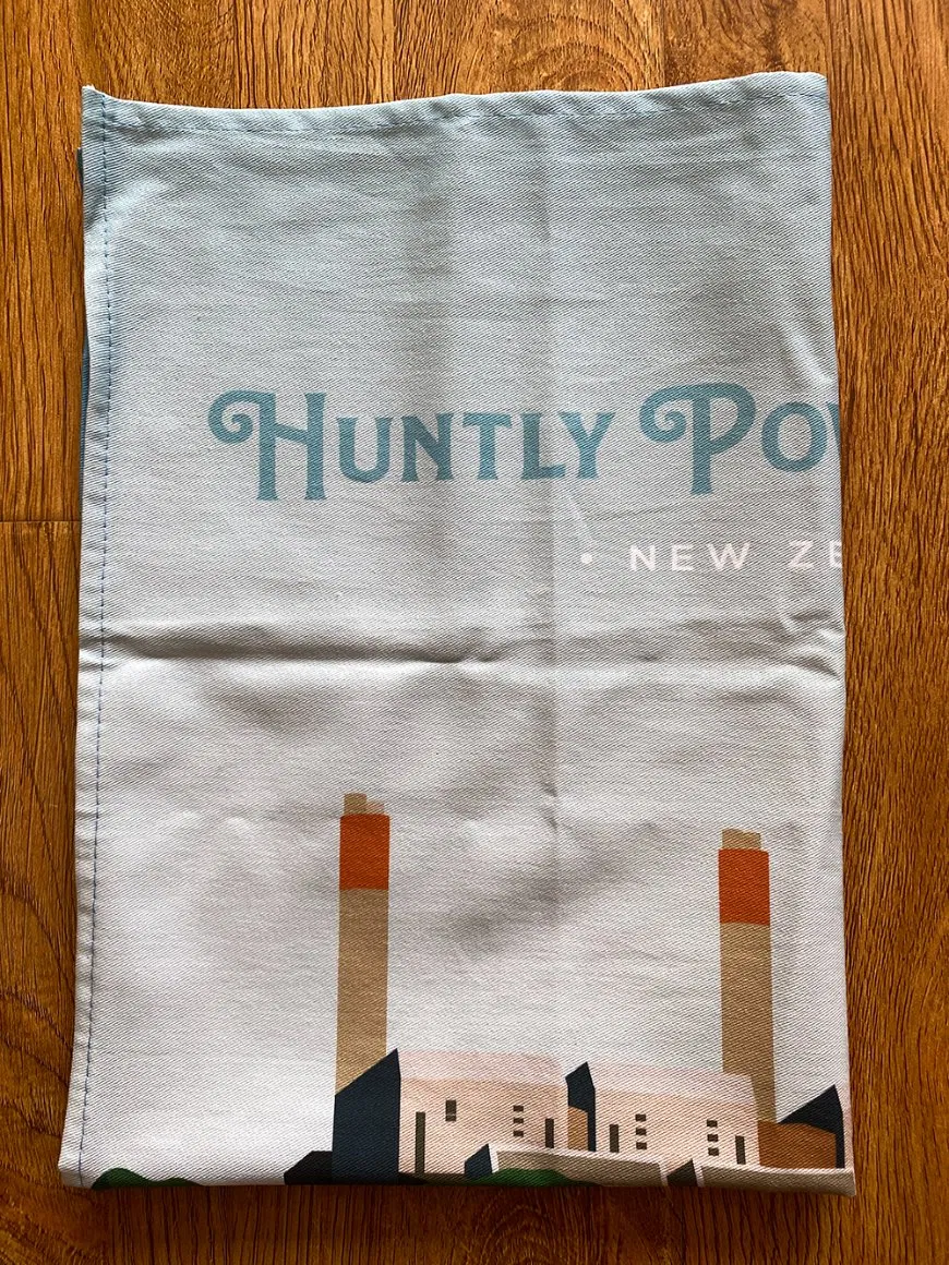 New Zealand Digital Printed Power Station Cotton Tea Towel for Promotion