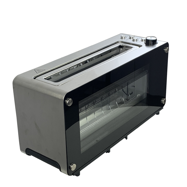 Stainless Steel 2 Slice Toaster with Warming Rack Removable Crumb Tray