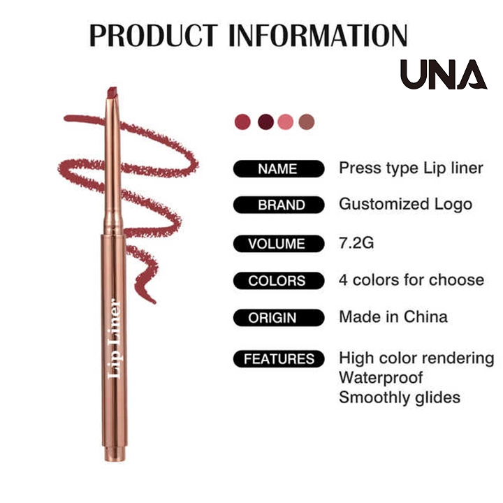 Wholesale Makeup Matte Vegan Plumper Lip Liner Stain Waterproof Creamy Crayon Lip Liners Pencils Custom Private Label