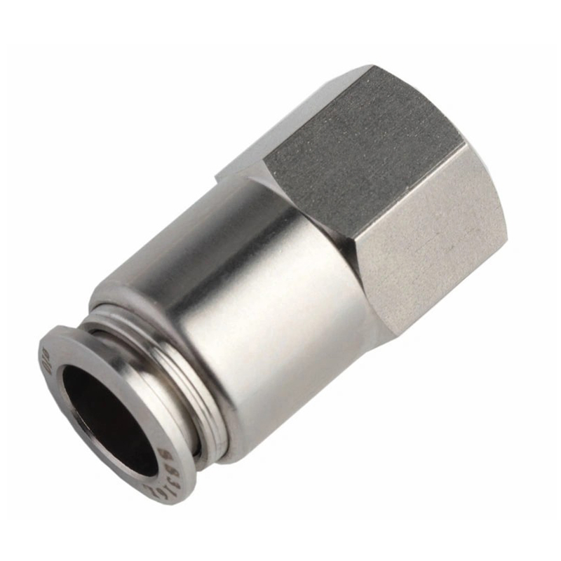 SSPCF10-02 BSPT1/4 Tube Adapters Inside Thread Rotatable Inox 316 Swivel Joint Pneumatic Hose Fittings