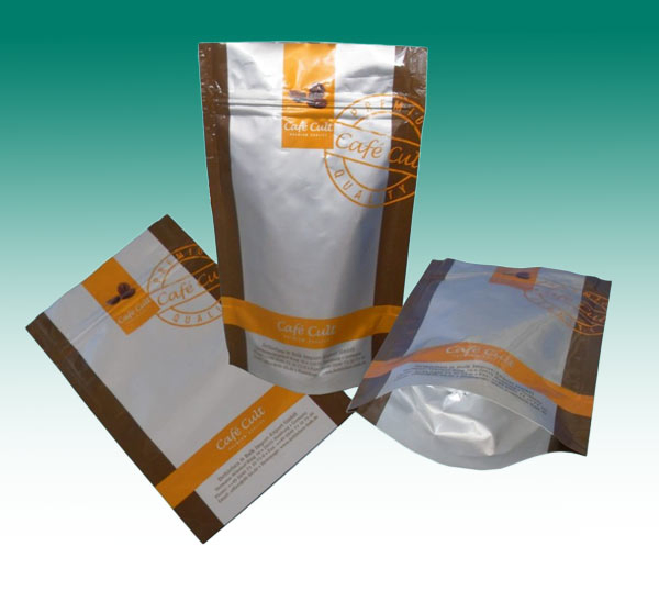 Bio PLA Biodegradable Black Coffee Bags with Valve and Zipper Custom Paper Packaging