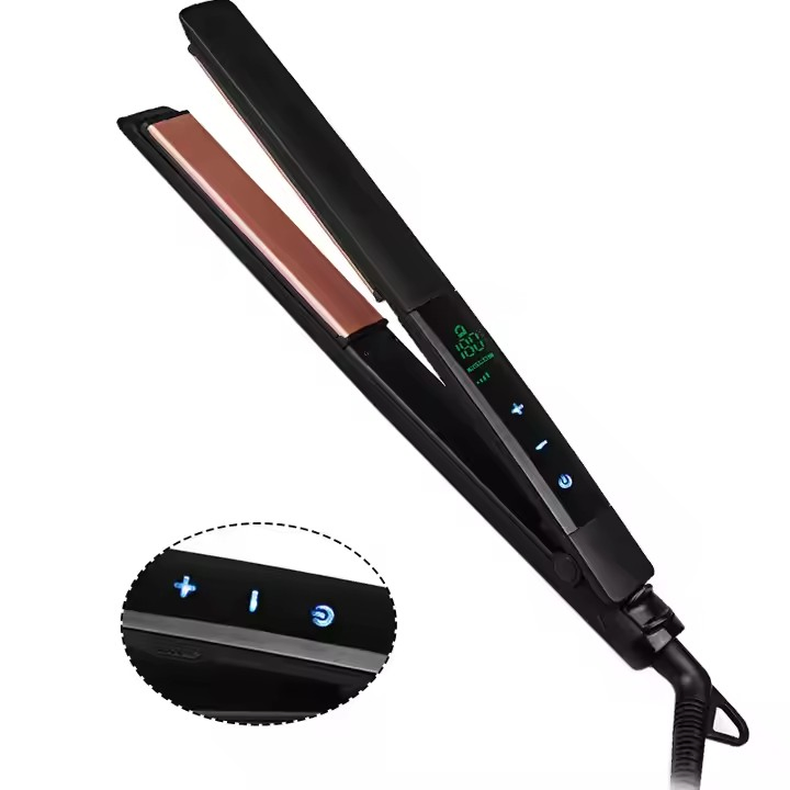 Professional 450 Degree Electroplated Plate Flat Touch Screen Smart Hair Straightener