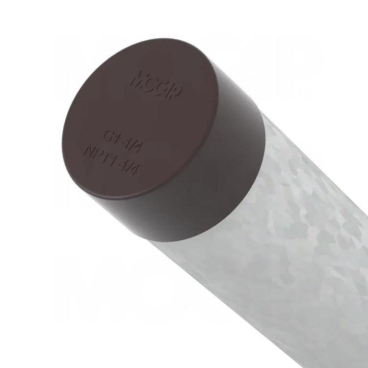 3-Inch Galvanized Steel Pipe Plastic Round End Cap for Tubing Protection