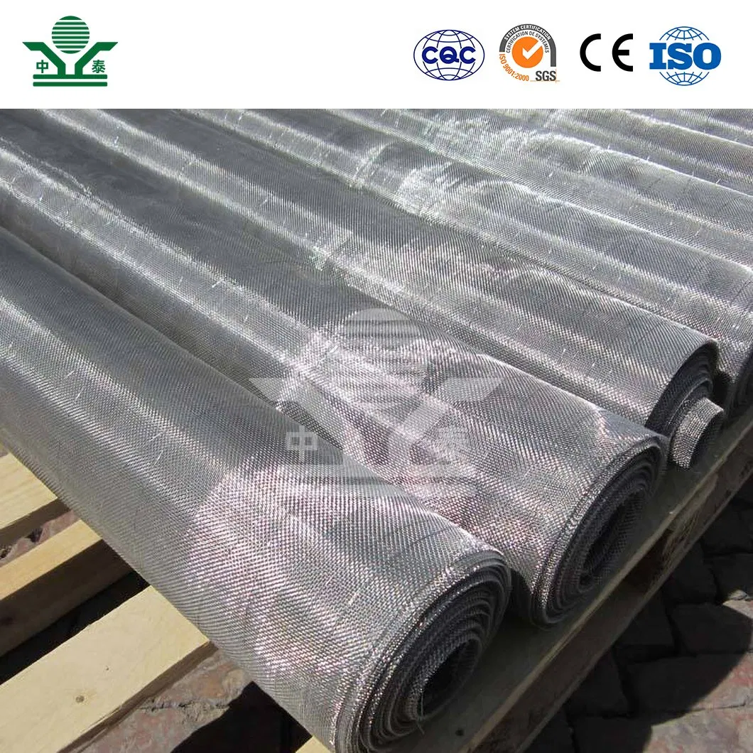 Zhongtai Stainless Steel Mosquito Mesh China Manufacturers Stainless 304 316 Woven Wire Mesh 0.02-6.30mm Diameter Woven Wire Mesh Stainless Steel