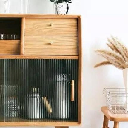 Modern Checkered Pattern Glass Panels for Cabinet Doors and Room Dividers