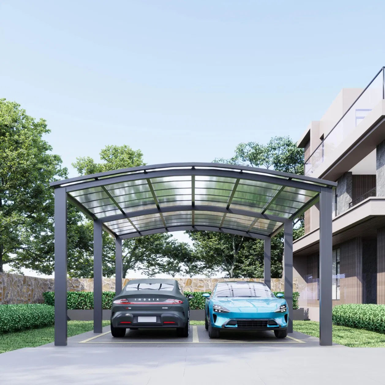 Factory Price Waterproof UV-Protected Aluminum Carport Canopy