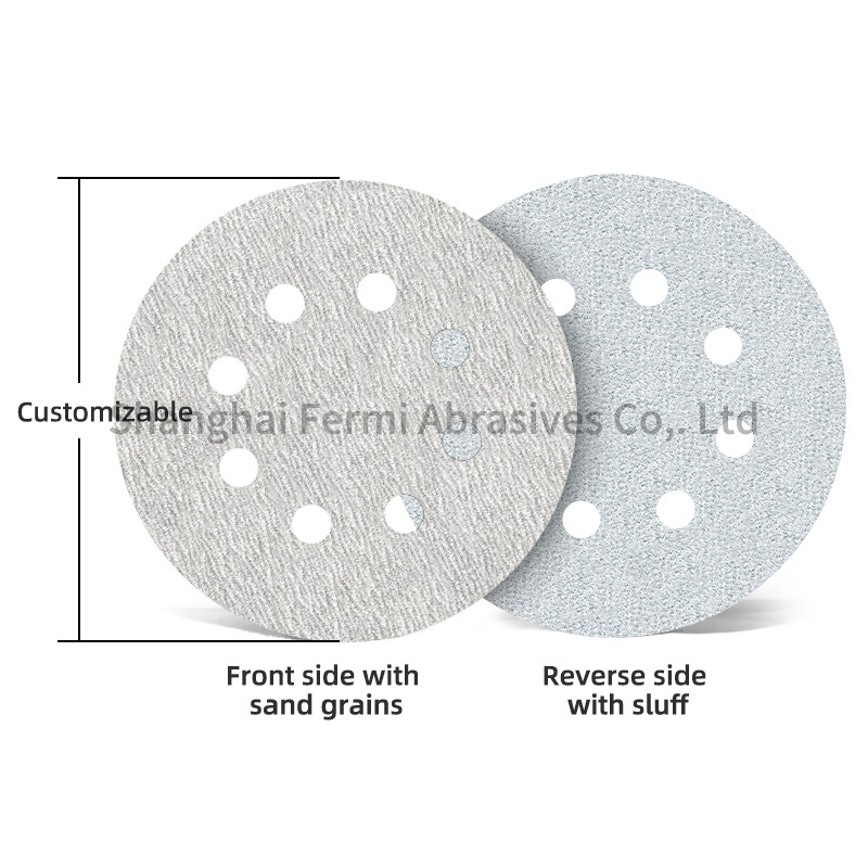 Белый премиум-шлифовальный круг Alox на липучке