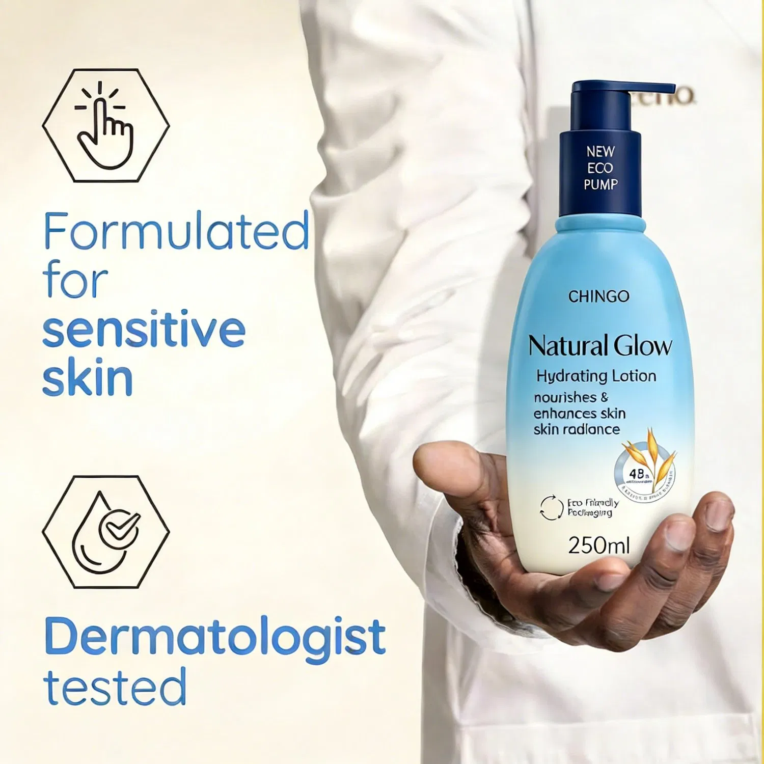 Organic Soothing Hand Lotion Intensely Hydrates Rough Damaged Skin