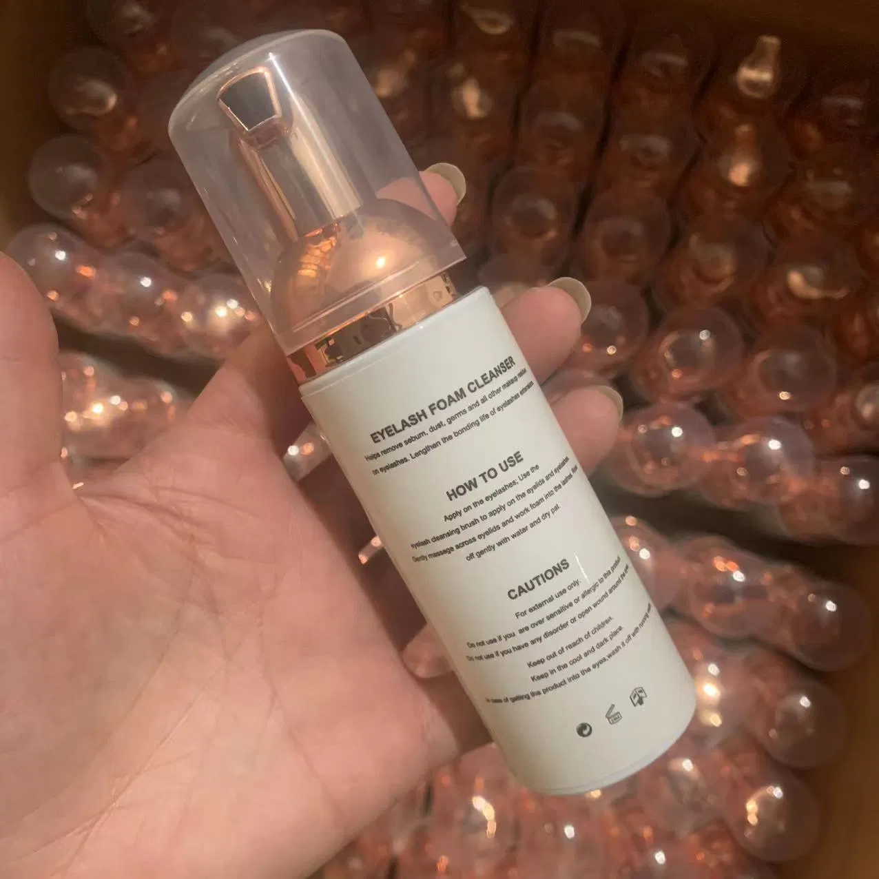 OEM Private Label Eyelash Shampoo Wash Lash Extension Safe Natural Lash Eyelash Foam Shampoo with Cleanser Brush