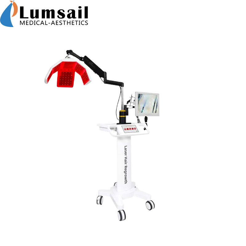 Diode Laser Hair Regrowth Machine with Visual Screen and Massage Comb