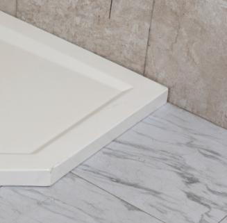 ABS Acrylic Diamond Neo-Angle Enclosure White Shower Tray/Base/Pan